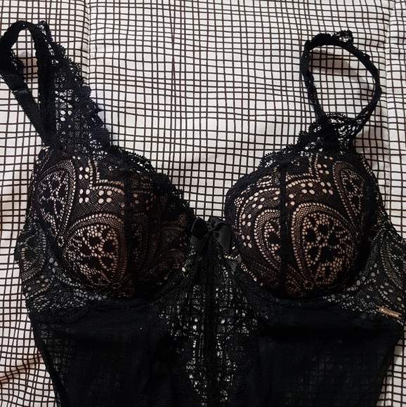 Black and Tan Boux Avenue Bodysuit - Picture 2 of 4